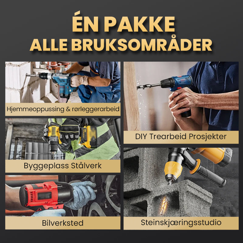 đ„đ„Högstyrka 4-flöjts SĂ„gad Excentrisk Borrsats