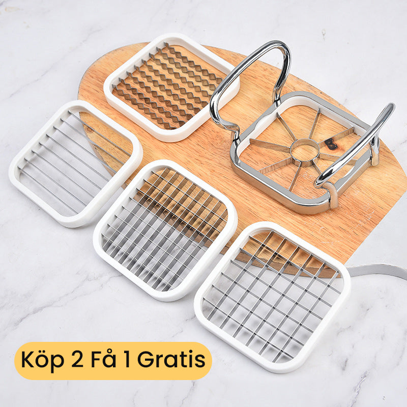 đ„5-i-1 ĂppelskĂ€rare i rostfritt stĂ„l Skivare