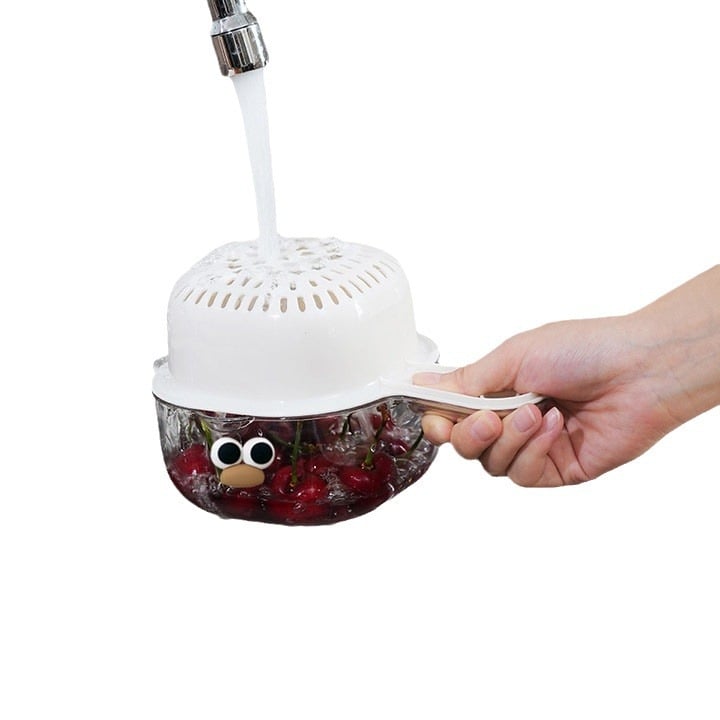 đ„Avrinningskorg med dubbla lager och handtag för kök