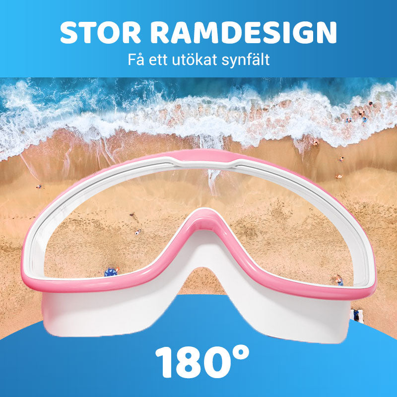 HD-simglasögon för barn med stor ram, vattentäta och imfria
