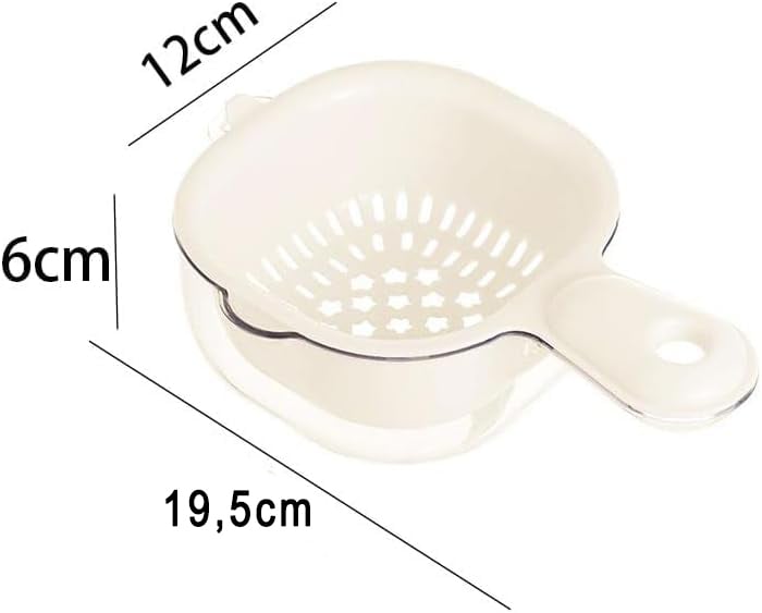 đ„Avrinningskorg med dubbla lager och handtag för kök