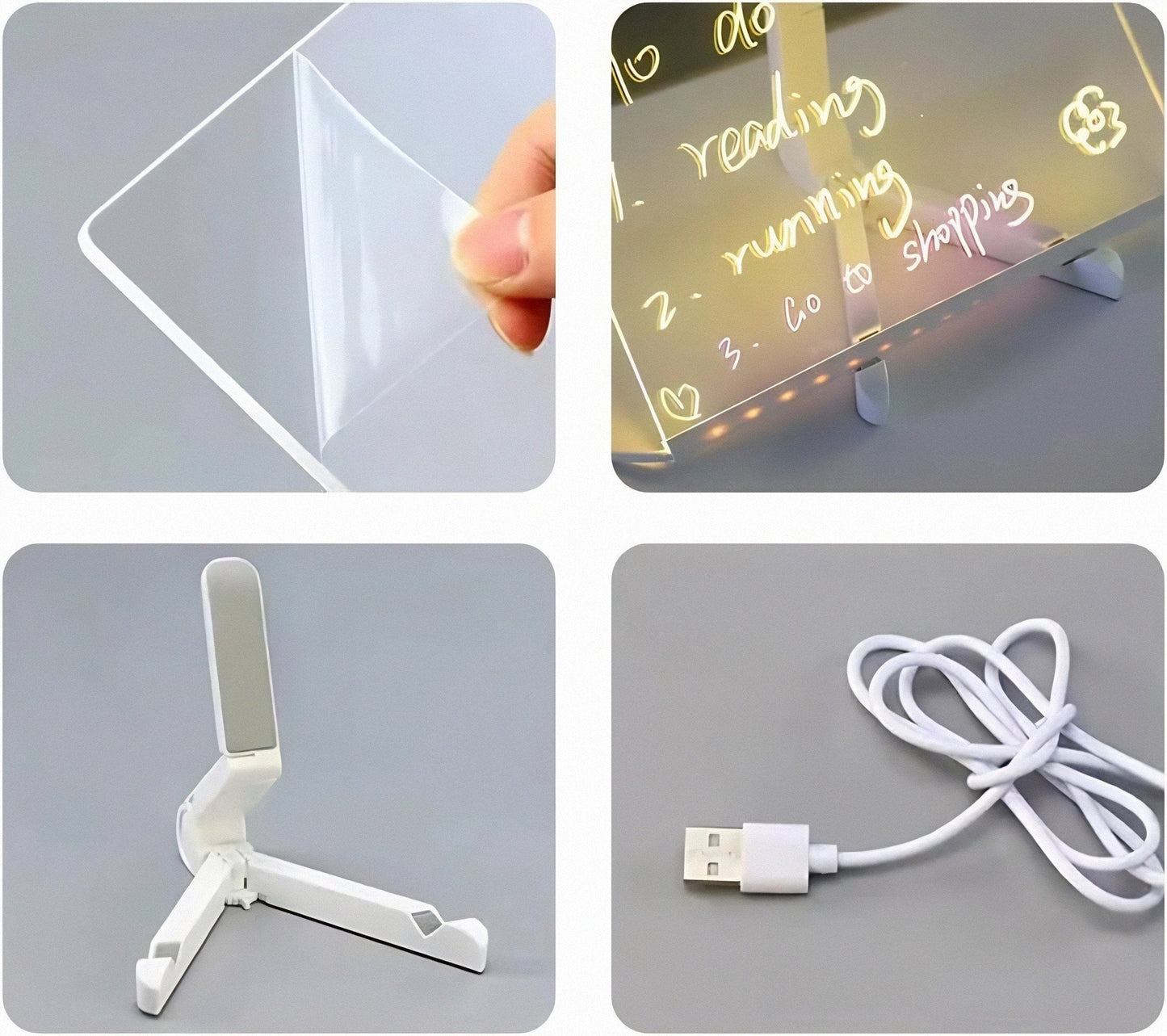 đ
Christmas hot Products đšKreativ Omskrivbar Akryl LED Anslagstavla (Levereras Med 7 Pennor)