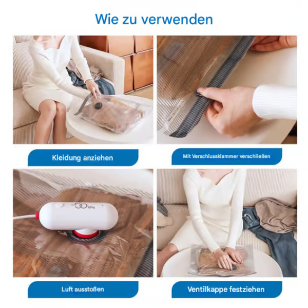 â°2025 New Arrivalđ§ł6-pack USB elektriska vakuumkompressionspĂ„sar - spara utrymme och reseljus!