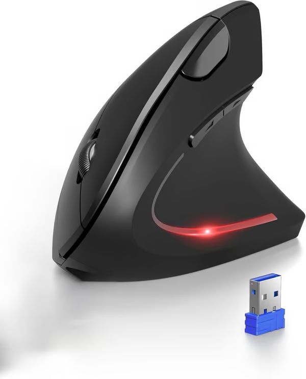 đ±TrĂ„dlös USB-uppladdningsbar ergonomisk vertikal optisk mus(đ„50 % rabatt)