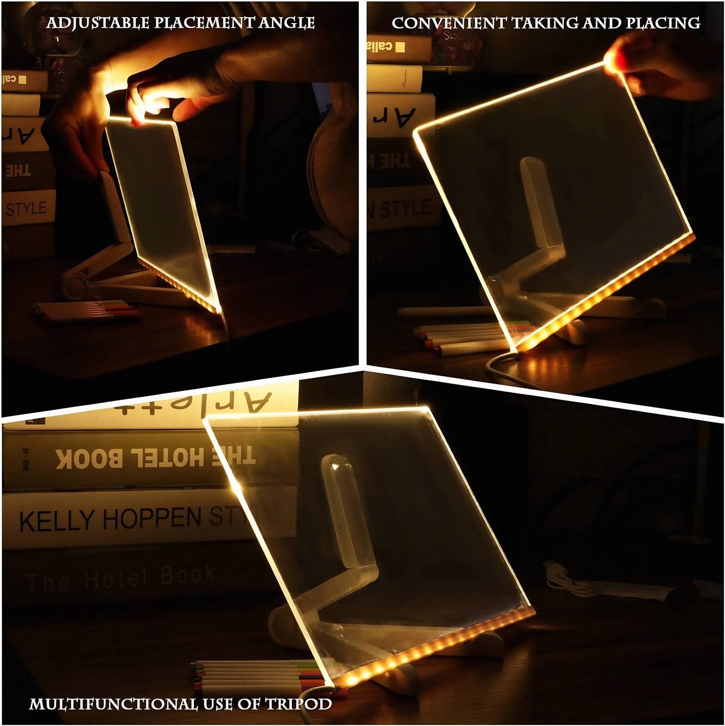 đ
Christmas hot Products đšKreativ Omskrivbar Akryl LED Anslagstavla (Levereras Med 7 Pennor)