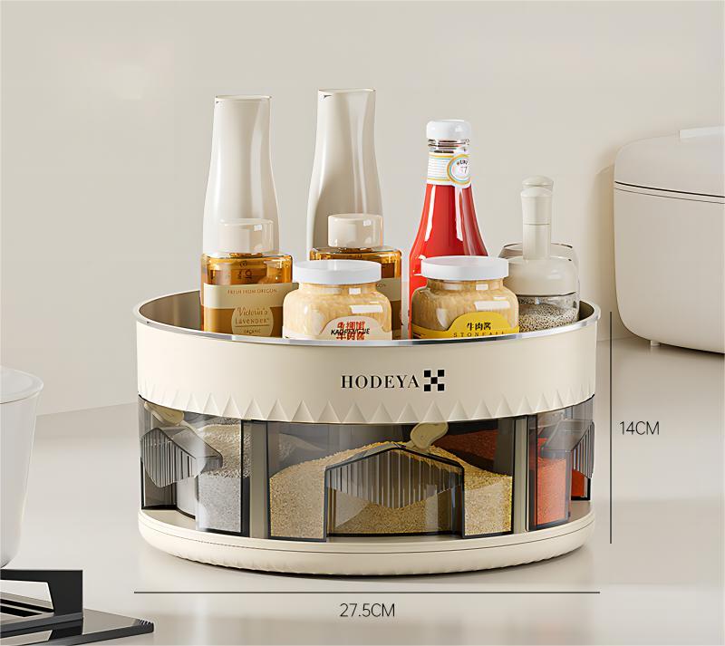 đSale 49% OFFâłMultifunktionell 360-graders roterande förvaringshylla i tvĂ„ nivĂ„er