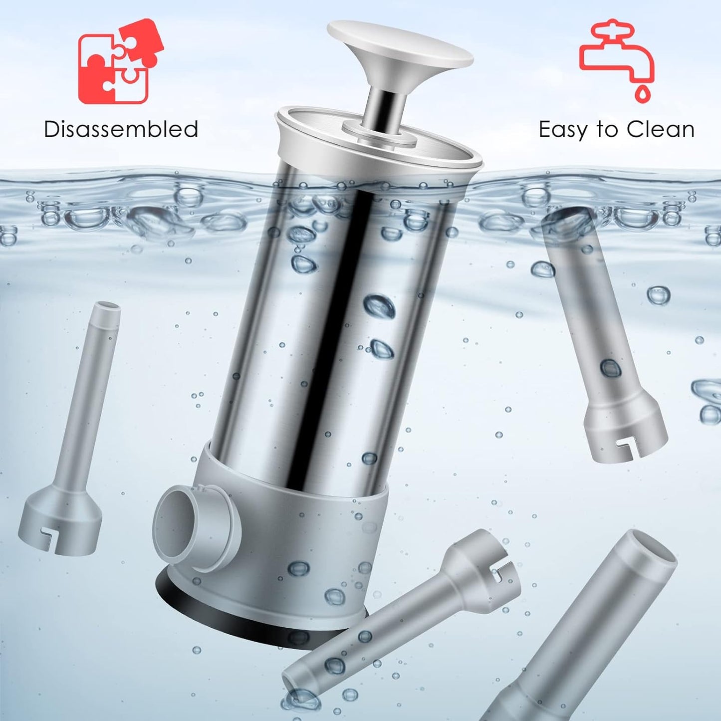 đ„ Sista dagen kampanj - 49% rabatt - Korv Stuffer med 4 olika storlekar fyllning tuber