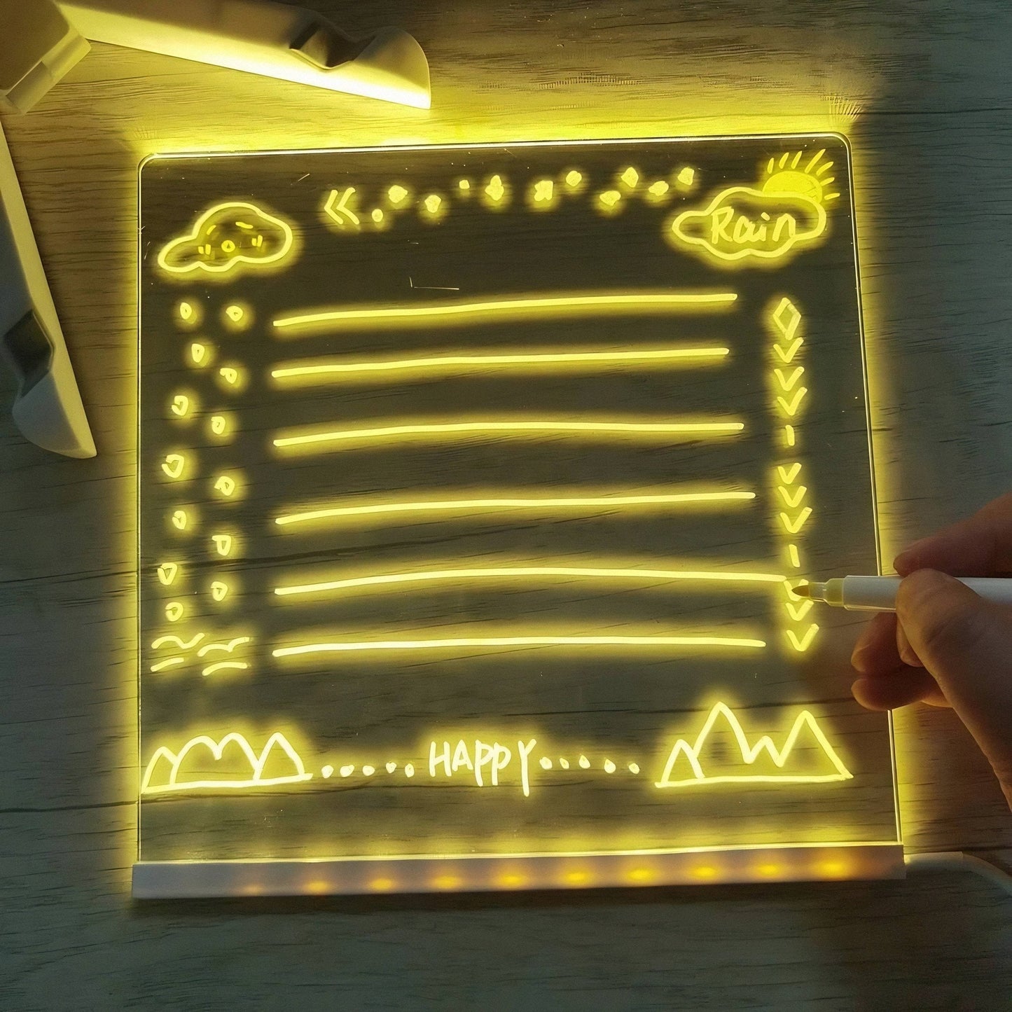 đ
Christmas hot Products đšKreativ Omskrivbar Akryl LED Anslagstavla (Levereras Med 7 Pennor)