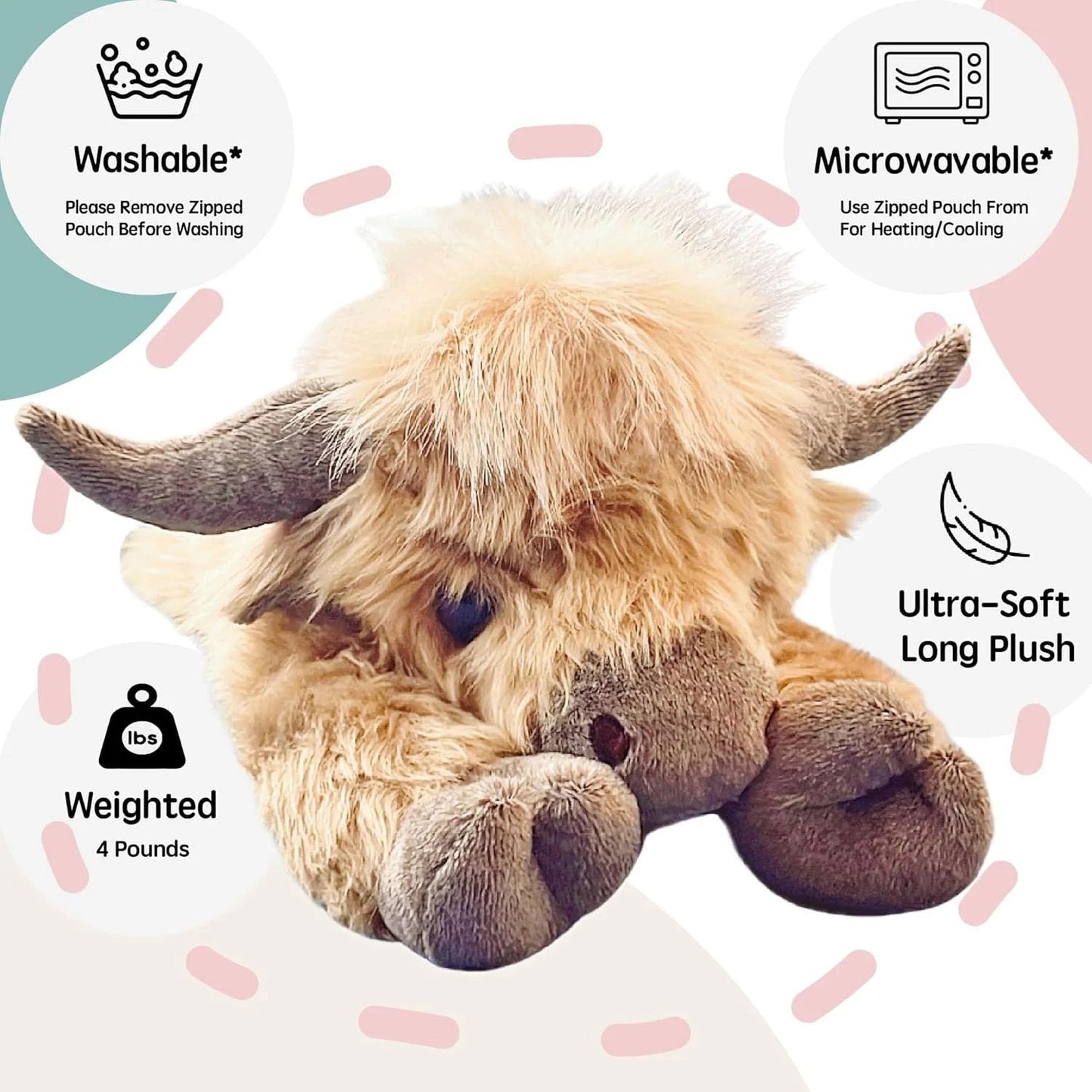Jul Ny Present LeksakđđSöt tecknad Highland Cow kramdjur