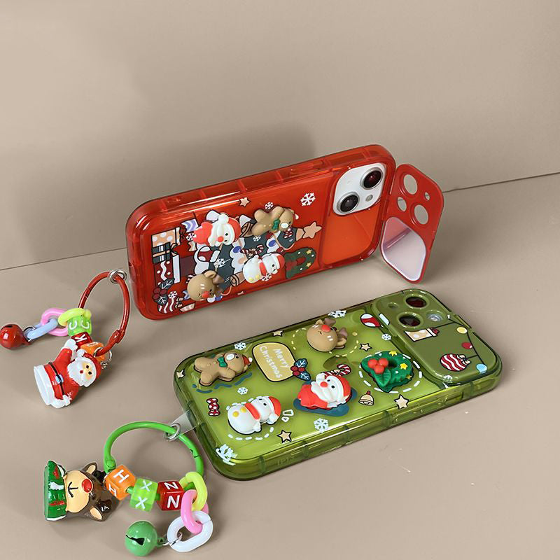 đJulgran HĂ€ngande Flip Mirror Fodral Skydd för iPhone