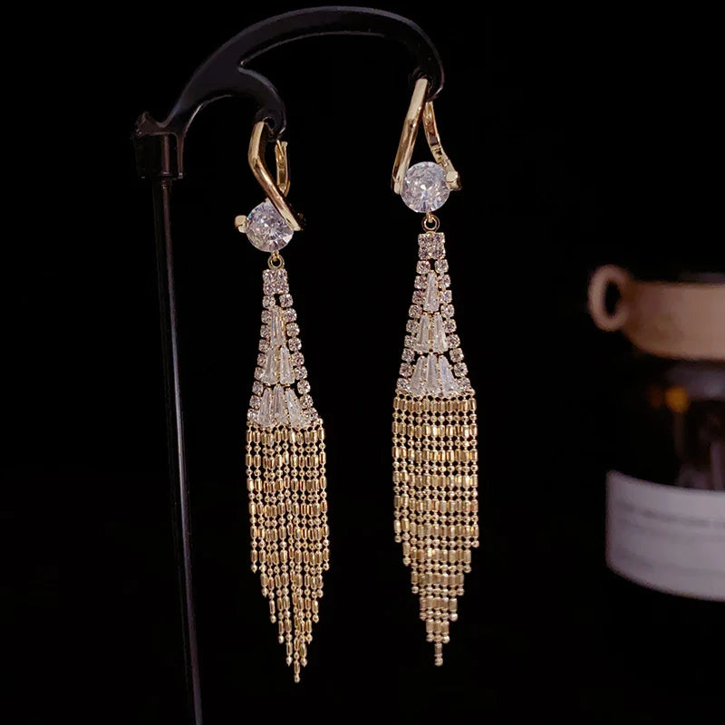 đ
Christmas Pre-saleđ đRhinestone Tassel Earringsđ