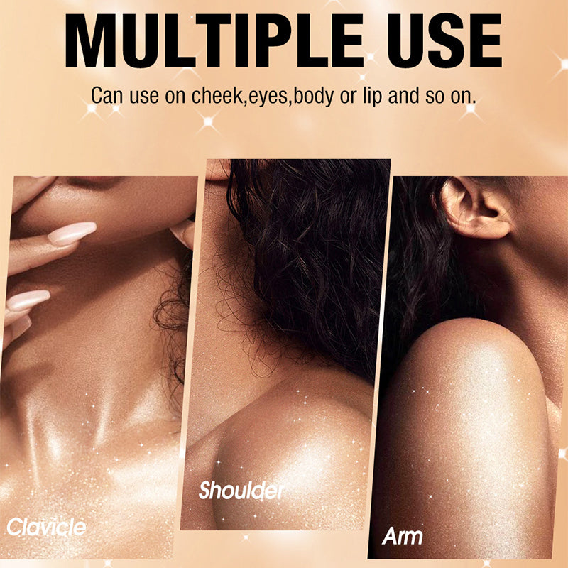 ✨Köp 1 få 1 gratis✨Kropps highlighter puder för omedelbar retuschering med puderkudde