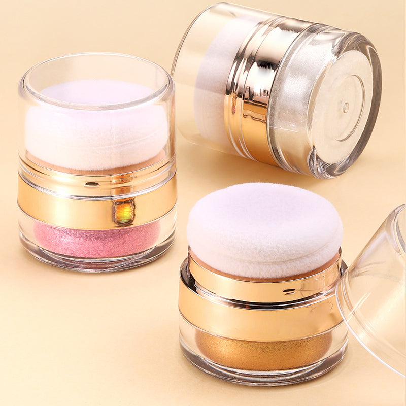 ✨Köp 1 få 1 gratis✨Kropps highlighter puder för omedelbar retuschering med puderkudde