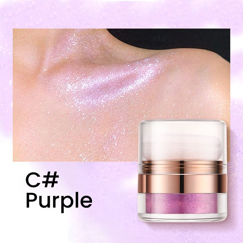 ✨Köp 1 få 1 gratis✨Kropps highlighter puder för omedelbar retuschering med puderkudde