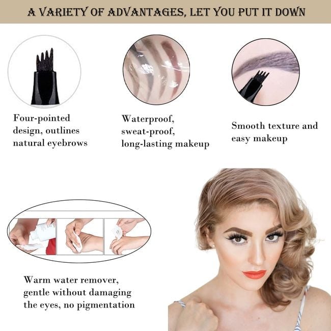 đ„Köp 1 fĂ„ 1 gratis đVattentĂ€t Ăgonbrynspenna med Mikrogaffelspets