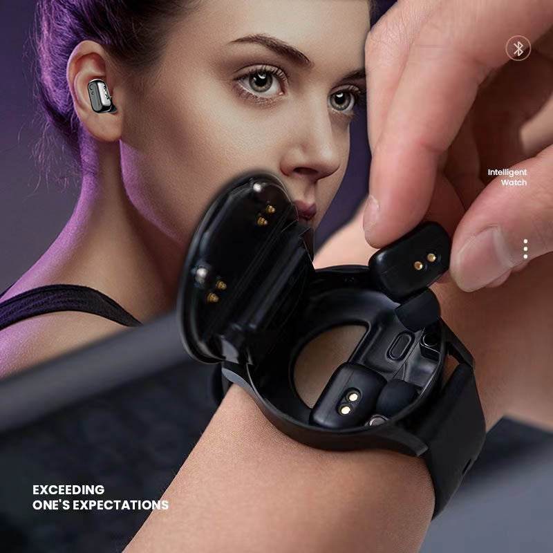✨2025 Ny teknik-2 I 1 SMARTWATCH MED HÖRLURAR (FÖR IPHONE OCH ANDROID)