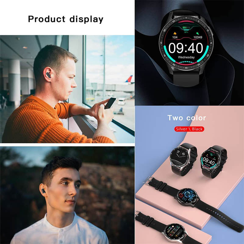 ✨2025 Ny teknik-2 I 1 SMARTWATCH MED HÖRLURAR (FÖR IPHONE OCH ANDROID)