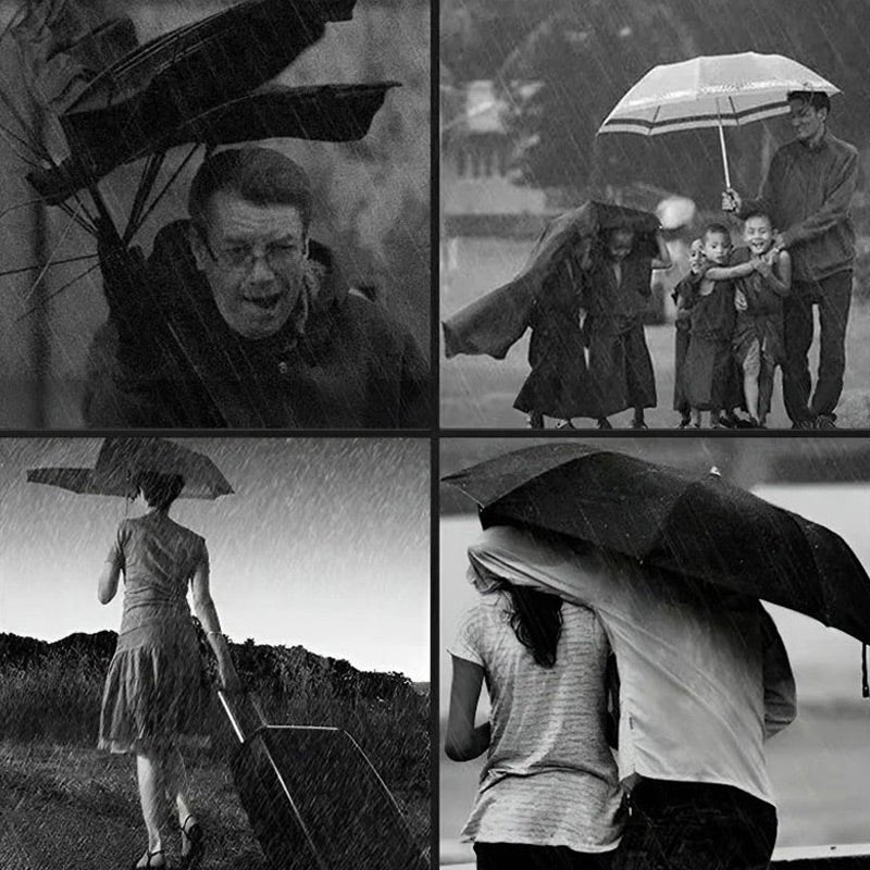 đSjĂ€lvreturerande vĂ€derbestĂ€ndig paraply med vattentĂ€tt skydd