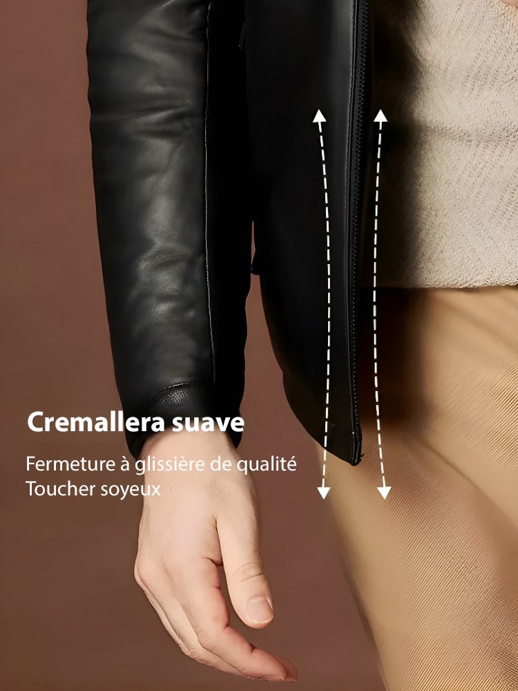 đ„đmĂ€n vinter chic fleece lĂ€derjackađ