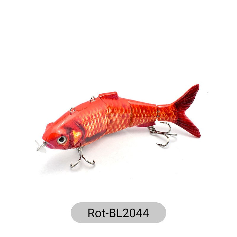 Flerledad robotfiskedragare med LED