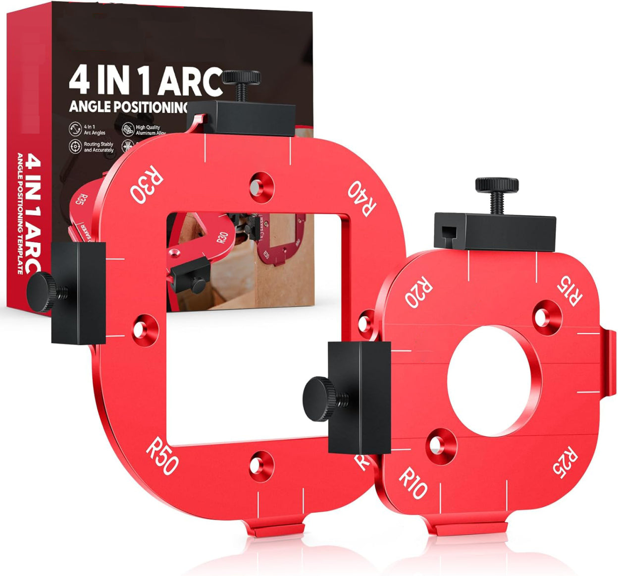 4 i 1 bĂ„gvinkelpositioneringsmall av aluminiumlegeringđ„