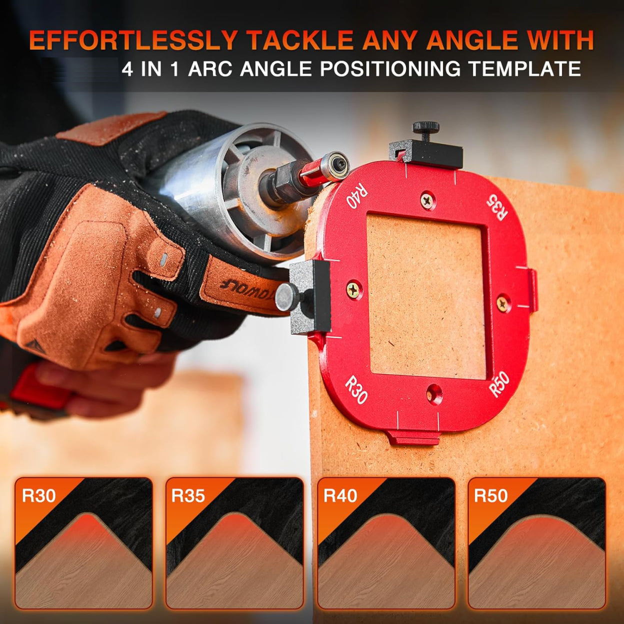 4 i 1 bĂ„gvinkelpositioneringsmall av aluminiumlegeringđ„