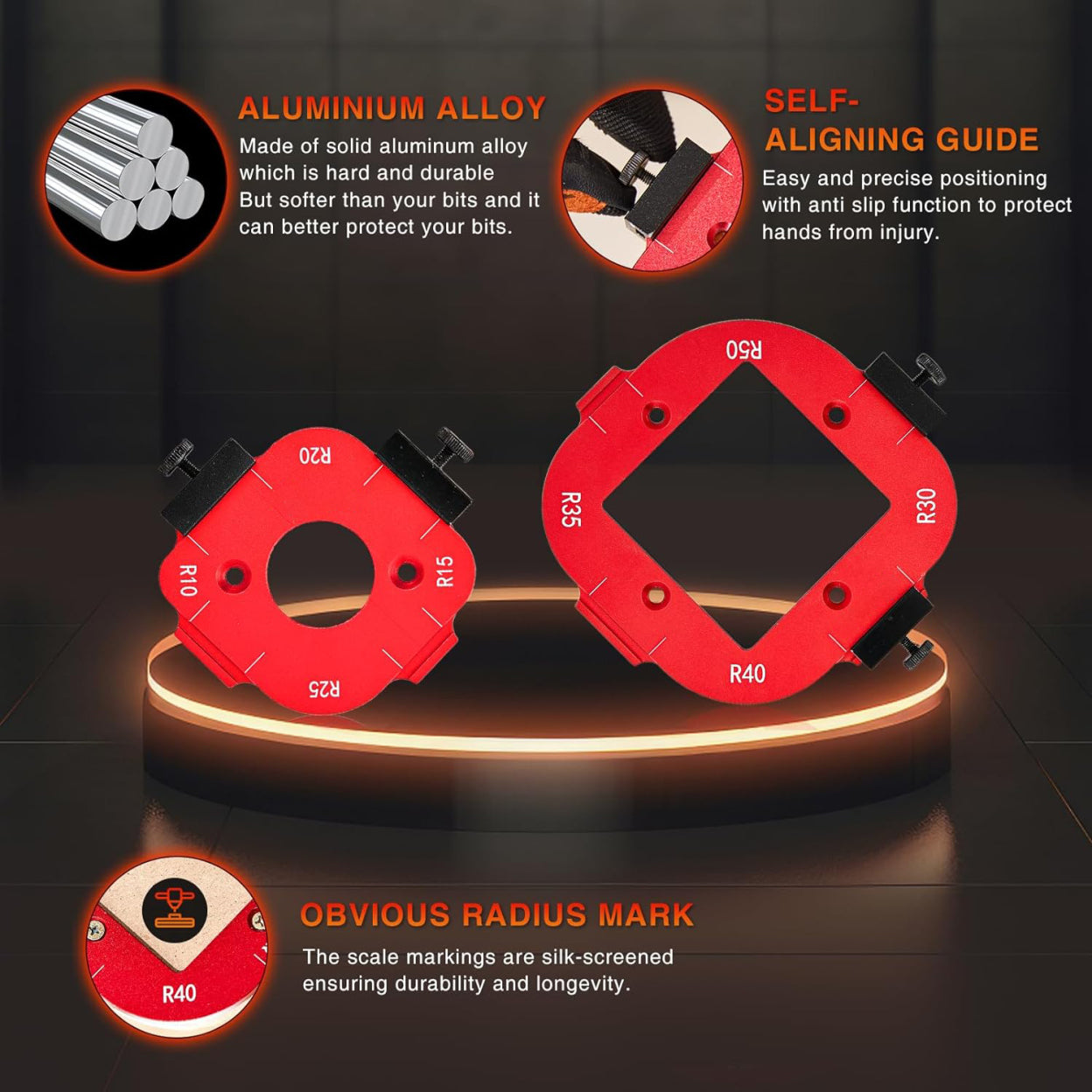 4 i 1 bĂ„gvinkelpositioneringsmall av aluminiumlegeringđ„