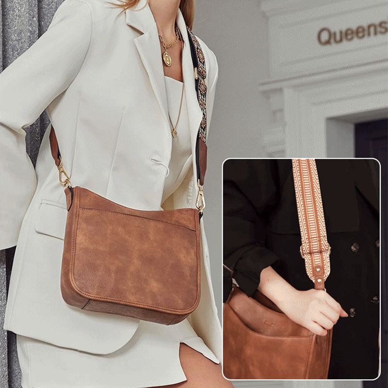 đ2024đ„MĂ„ngsidig crossbody-vĂ€ska i lĂ€der för kvinnorđ