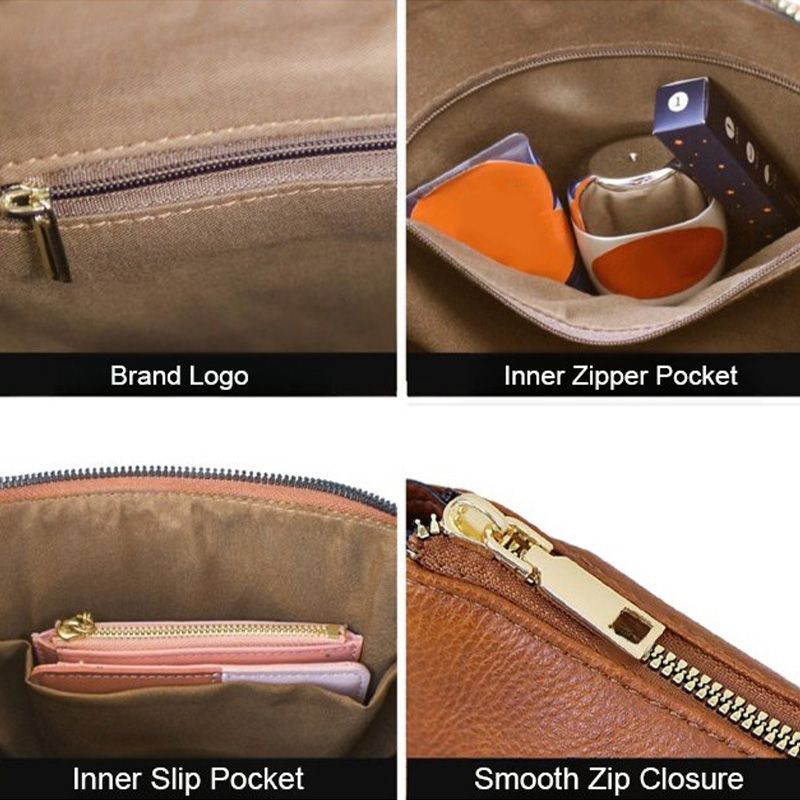 đ2024đ„MĂ„ngsidig crossbody-vĂ€ska i lĂ€der för kvinnorđ