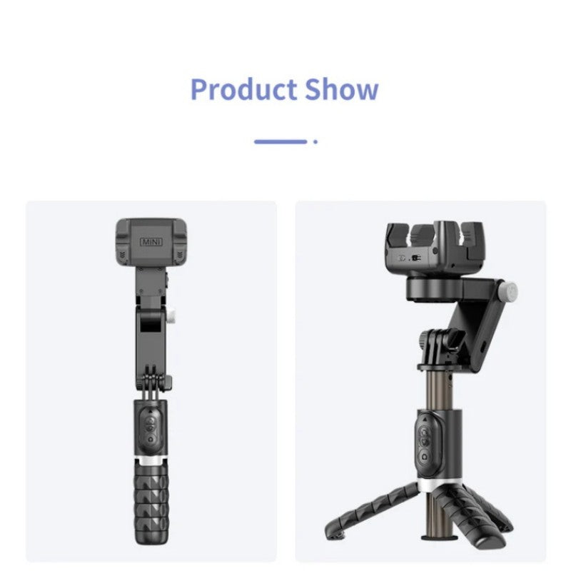 đ„đ„360° Roterande 3-Axlad Vikbar Gimbal-Stabilisator För Smartphones Inspelning