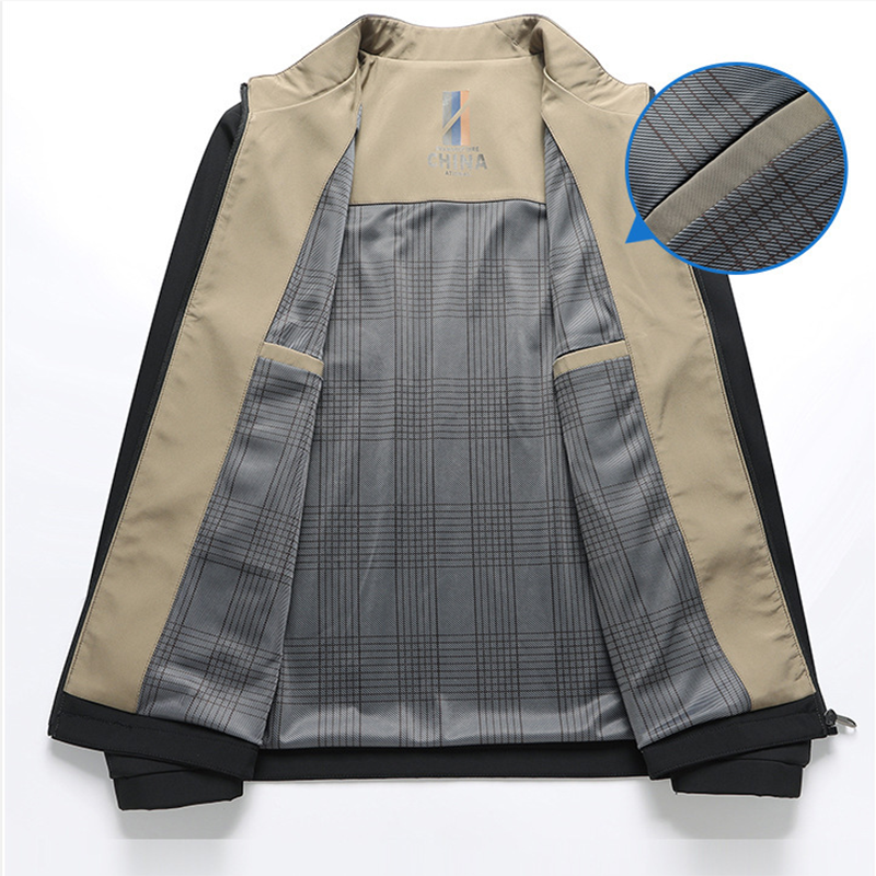 đ„âš2024 Fritidsjacka med stĂ„ende krage och dragkedja för mĂ€nâ°