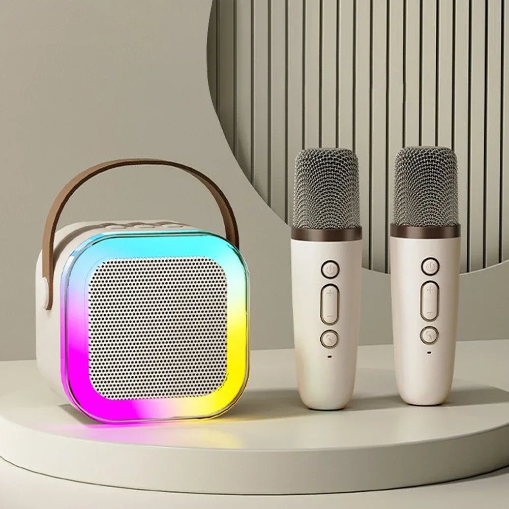 đŒMini karaoke-enhet för barn med trĂ„dlösa mikrofonerđ¶