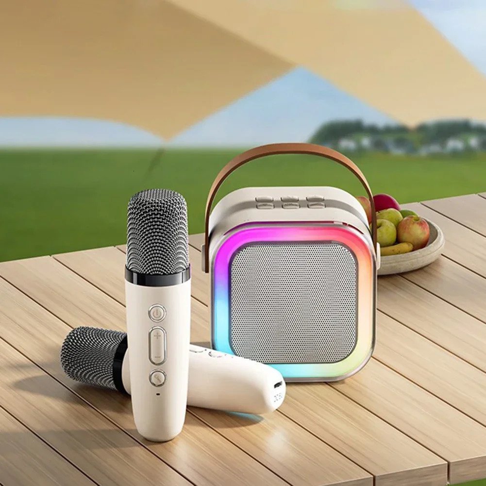 đŒMini karaoke-enhet för barn med trĂ„dlösa mikrofonerđ¶