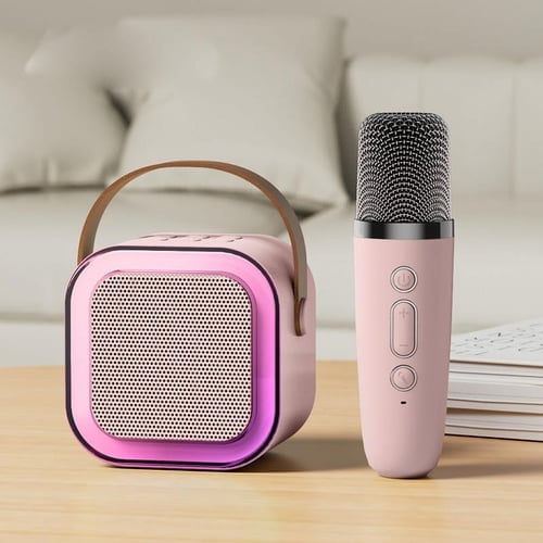 đŒMini karaoke-enhet för barn med trĂ„dlösa mikrofonerđ¶