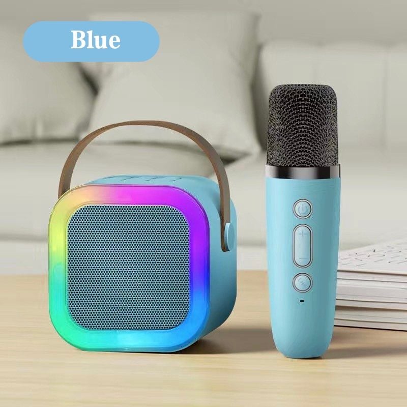 đŒMini karaoke-enhet för barn med trĂ„dlösa mikrofonerđ¶