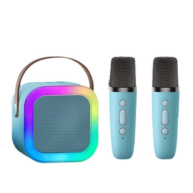 đŒMini karaoke-enhet för barn med trĂ„dlösa mikrofonerđ¶
