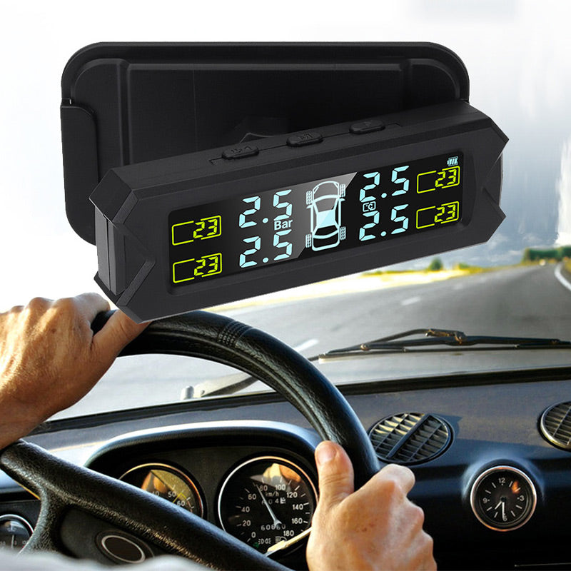 đTrĂ„dlöst övervakningssystem för dĂ€cktryck med solceller