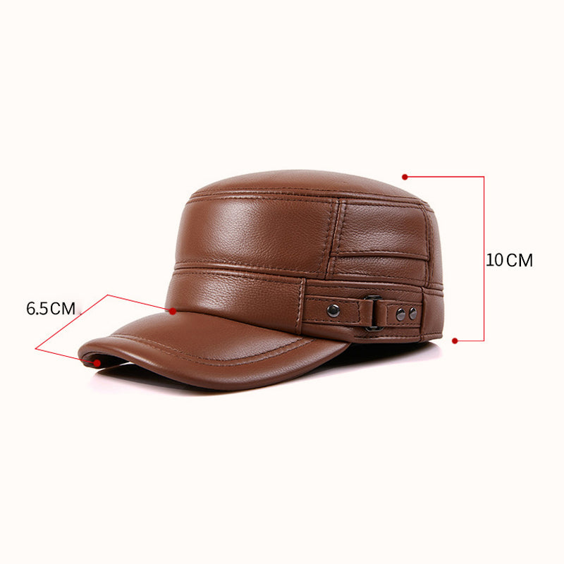 đ„Christmas Specialsđ„LĂ€der Flat Top Warm Baseball Cap