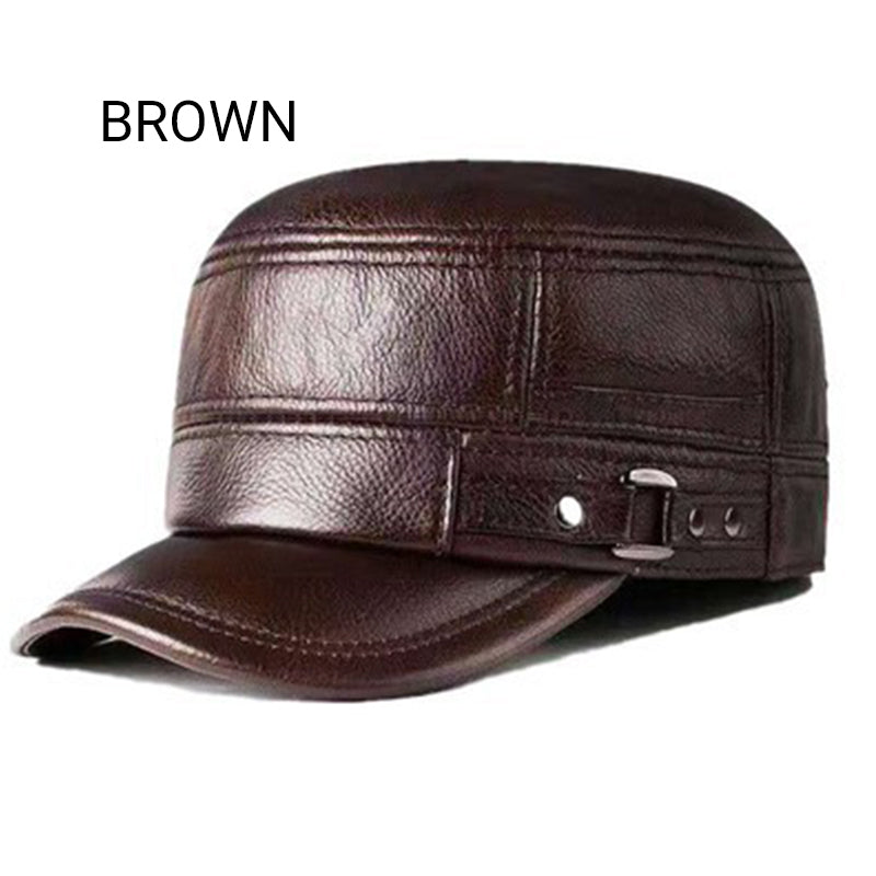 đ„Christmas Specialsđ„LĂ€der Flat Top Warm Baseball Cap