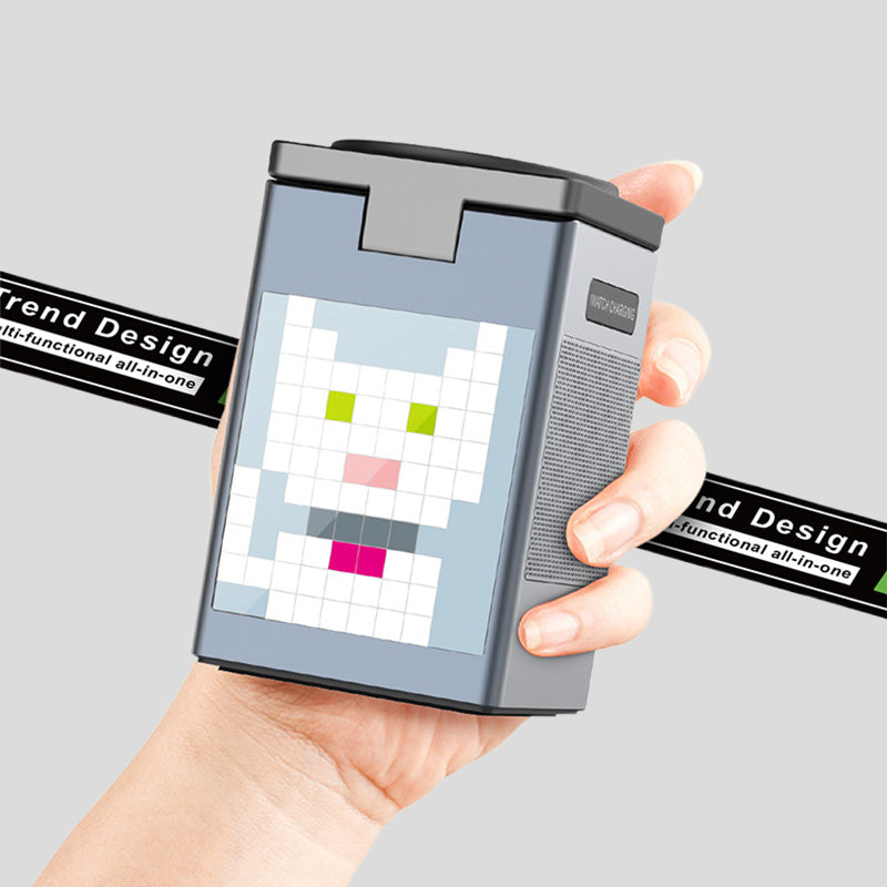 2024 Multifunktionell Laddningsstation med Inbyggd Bluetooth-Högtalare och Klock