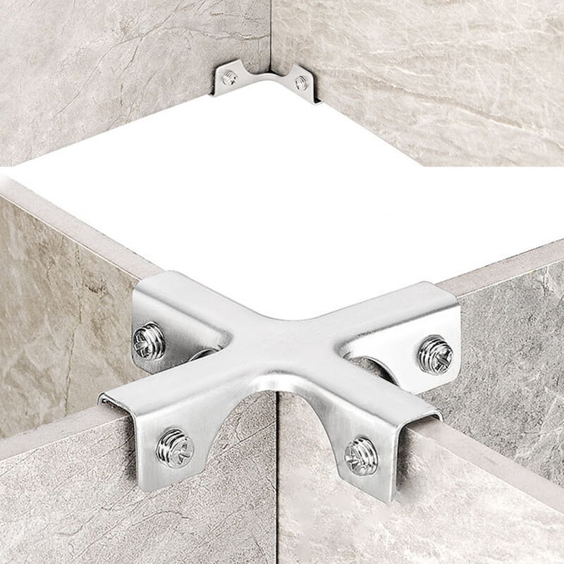 đ„đ„13 storlekar - 90°/180° konsolklĂ€mmor i rostfritt stĂ„l - ingen borrning krĂ€vs