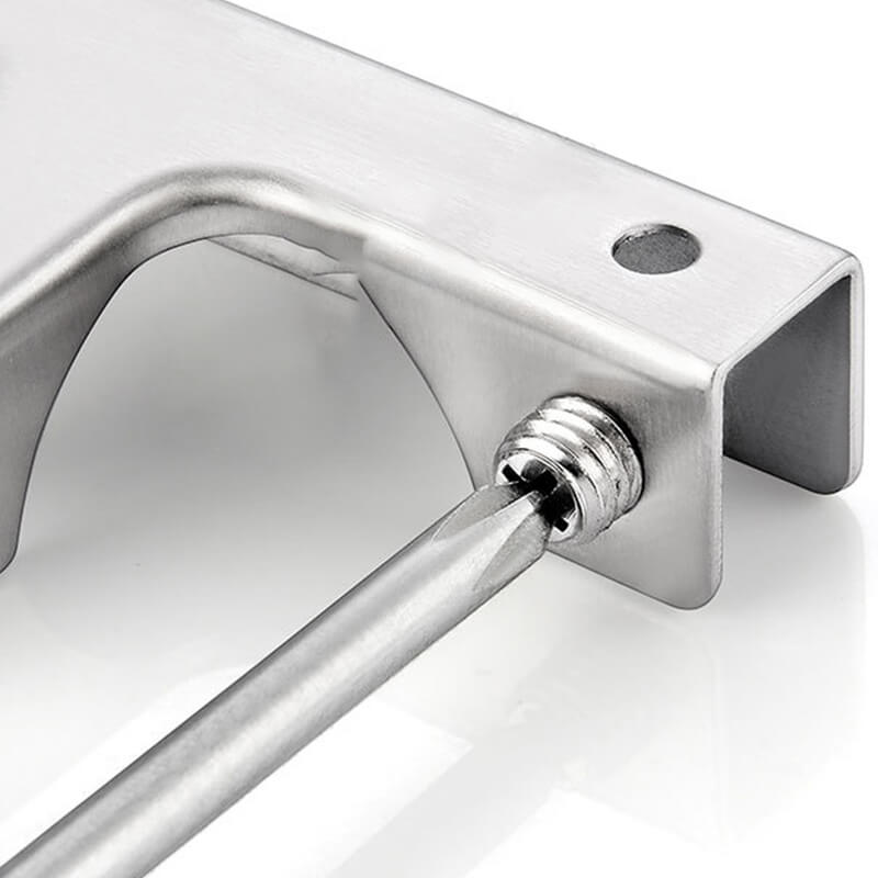 đ„đ„13 storlekar - 90°/180° konsolklĂ€mmor i rostfritt stĂ„l - ingen borrning krĂ€vs