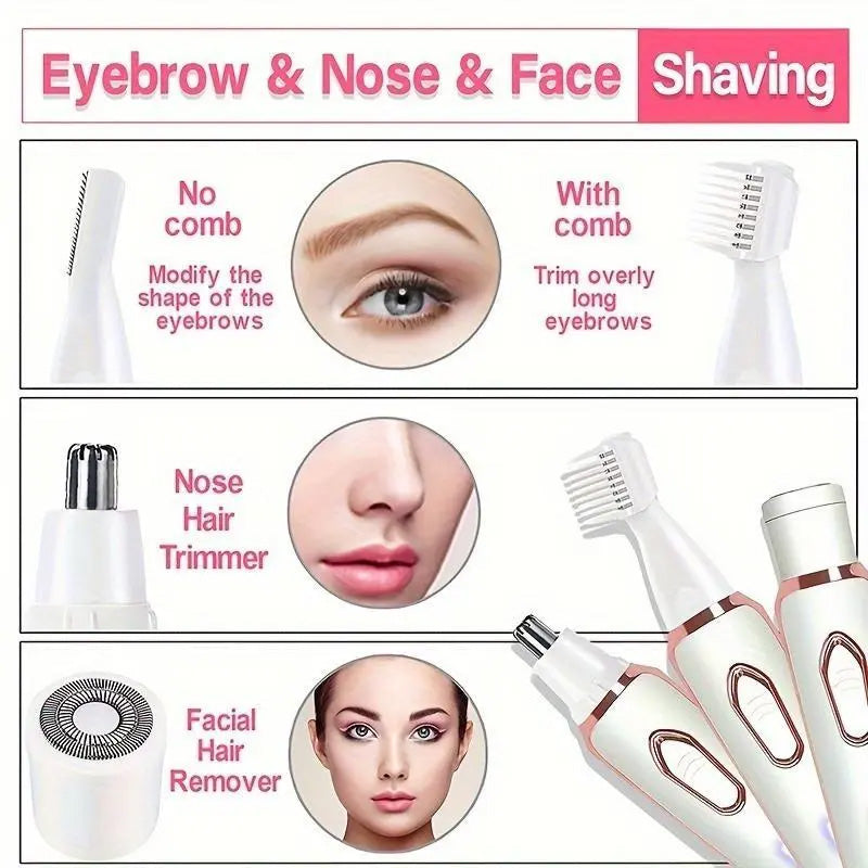 đ„đ„4-i-1 Elektrisk sladdlös rakapparat för kvinnligt kroppshĂ„r