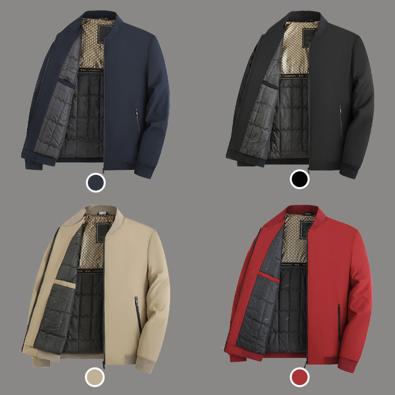 Trendig varm vinterjacka för män med ficka med dragkedja