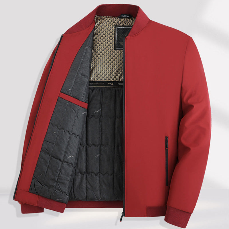 Trendig varm vinterjacka för män med ficka med dragkedja