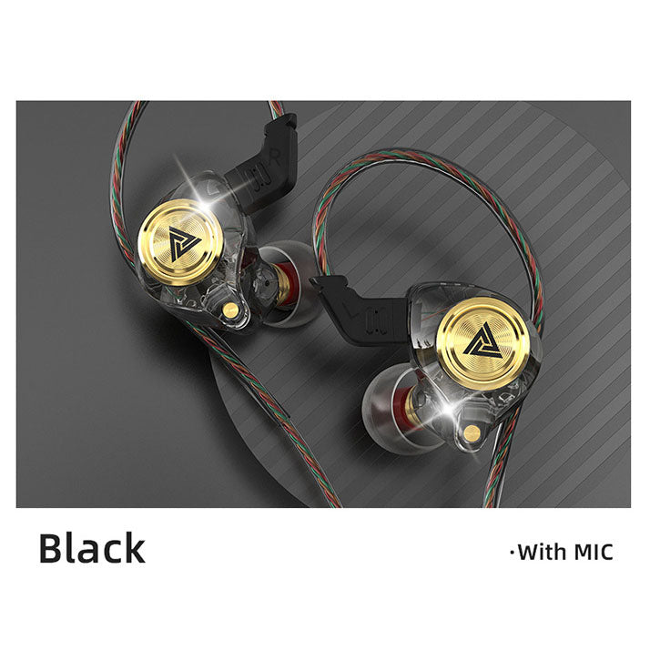 đ„In-ear hörlurar med trĂ„dstyrd subwoofer och mikrofon