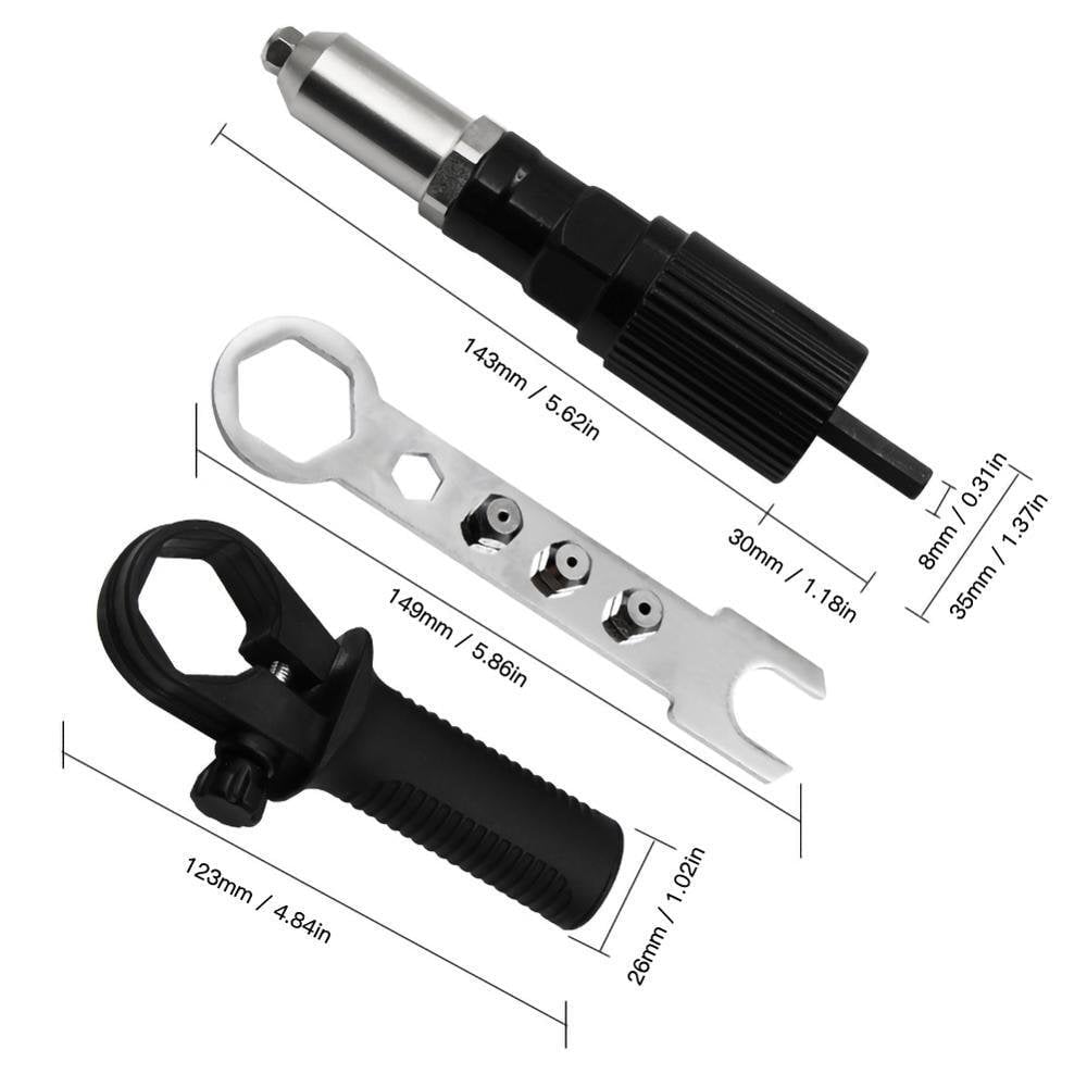 đ„Hot Sale 49% OFFđ„ Adapterkit för professionell nitpistol med 4 st olika matchande munstycksbultar