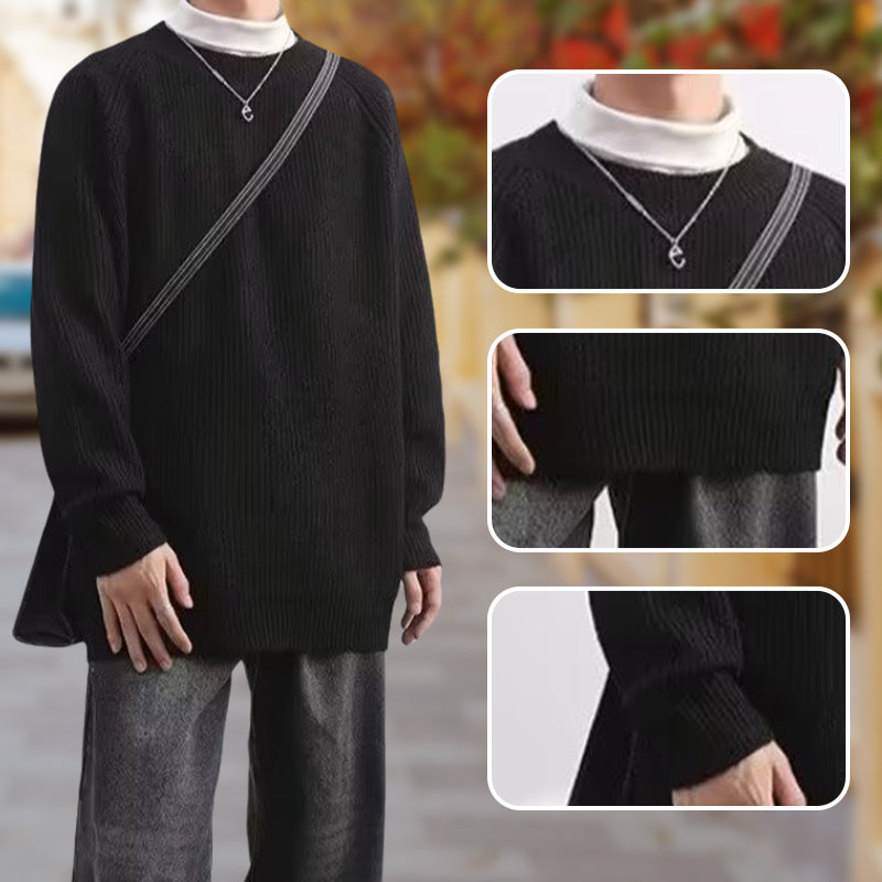 Men's Solid Pullover Round Neck Sweater