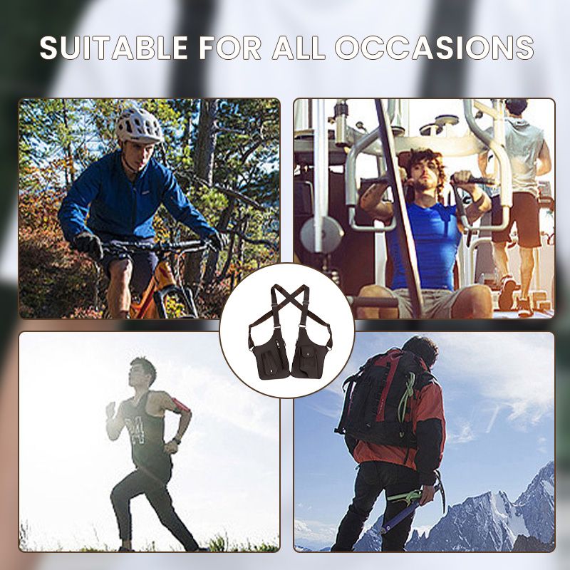 49 % Rabatt đStöldskyddad taktisk vĂ€ska med dubbla axlar och flera fickor för mĂ€n