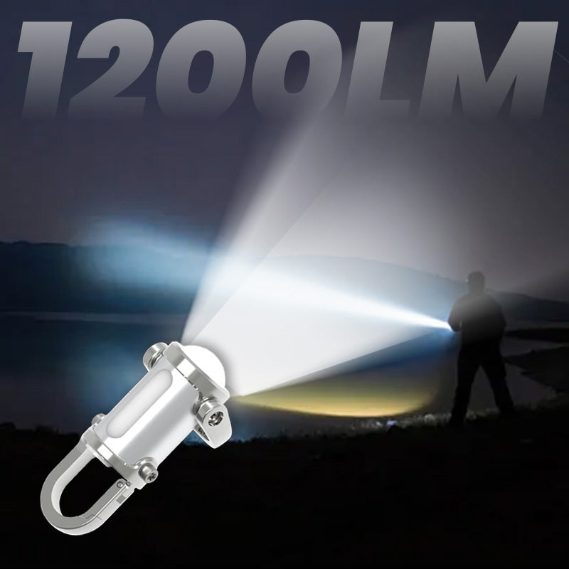 đ„Varm försĂ€ljningđ„1200LM Superljus Mini Nyckelringsficklampa VattentĂ€t